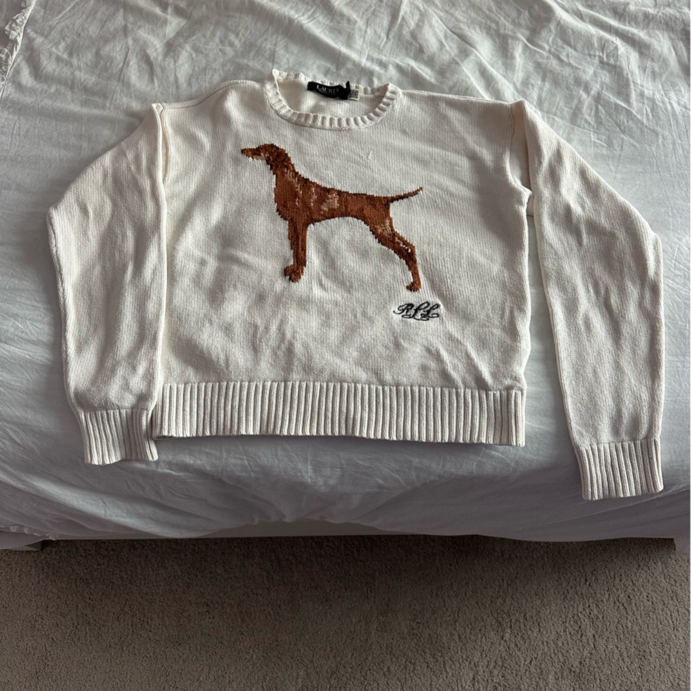 Ralph Lauren Sweater with Dog Design